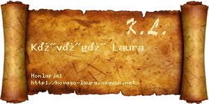 Kővágó Laura névjegykártya